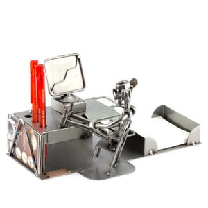Nuts and bolts sculpture &quot;Office Tidy&quot; - Handmade ornament figurine