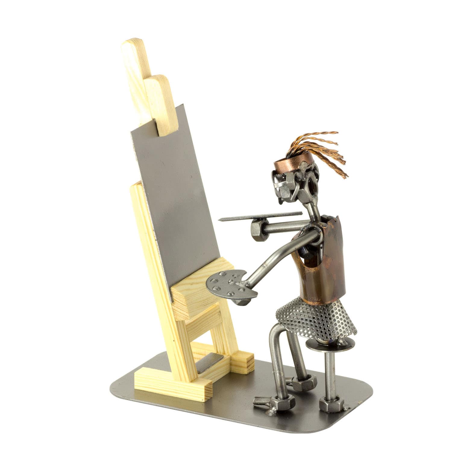 Nuts and bolts sculpture Female Artist With Easel Etsy