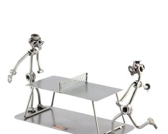Figurine en métal "Tennis De Table" - Idées Cadeaux fait main