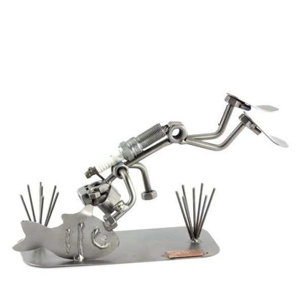 Figurine en métal "Plongeur" - Idées Cadeaux fait main