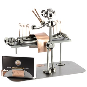 Figurine en métal "Acupuncteur Avec Porte-Cartes De Visite" - Idées Cadeaux fait main