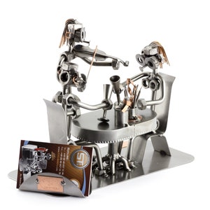 Figurine en métal "Dîner Aux Chandelles Avec Porte-Cartes De Visite" - Idées Cadeaux fait main