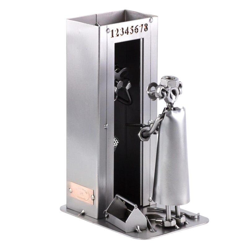 Figura de Metal "Mecánico De Ascensores" - Idea de regalo hecho a mano imagen 1