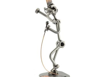 Schraubenmännchen Sänger - original Steelman24 Metallskulptur - das perfekte Geschenk