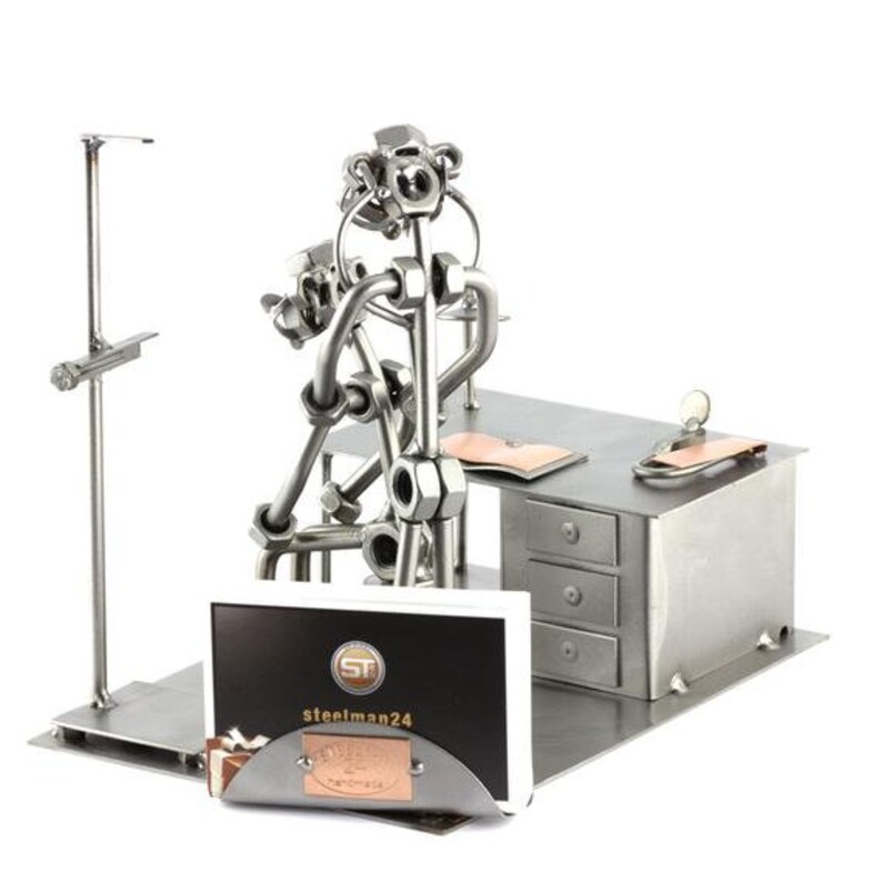 Nuts and Bolts Sculpture doctor With Business Card Etsy