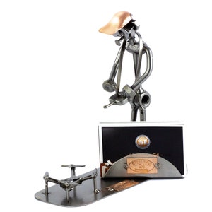 Figurine en métal "Modéliste Avec Drone avec porte-cartes de visite" - Idées Cadeaux fait main