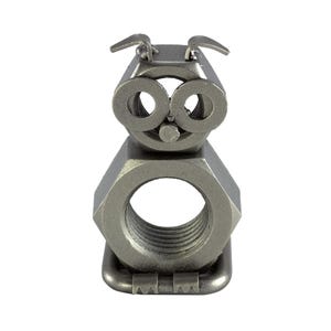 Nuts and bolts sculpture &quot;Owl&quot; - Handmade ornament figurine