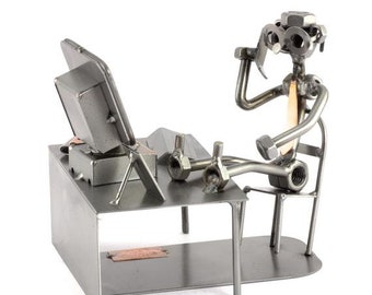 Figurine en métal "Steelman24 Marchand de Vis PC Pause" - Idées Cadeaux fait main