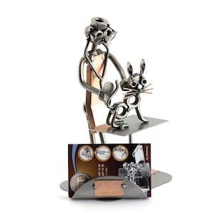 Figurine en métal "Vétérinaire Avec Porte-Cartes De Visite" - Idées Cadeaux fait main