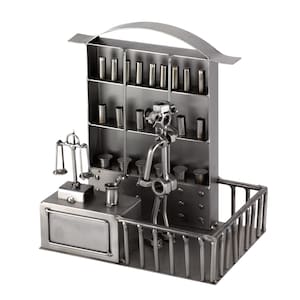 Nuts and bolts sculpture &quot;Pharmacy&quot; - Handmade ornament figurine