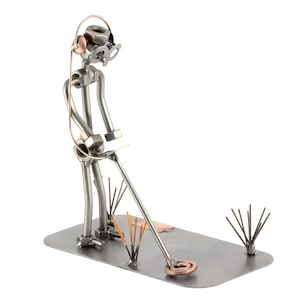 Screw man Metaaldetector - origineel Steelman24 metalen sculptuur - het perfecte cadeau