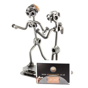 Figurine en métal "Entraîneur Personnel Avec Porte-Cartes De Visite" - Idées Cadeaux fait main