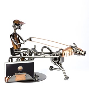 Figurine en métal "Sulky avec Porte-Cartes De Visite" - Idées Cadeaux fait main