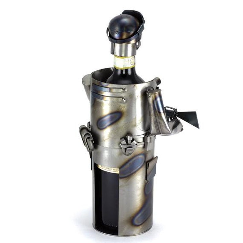 Nuts and bolts sculpture Wine Bottle Holder Etsy