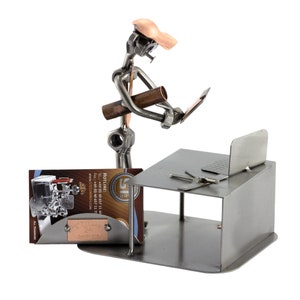Figurine en métal "Ingénieur Avec Porte-Cartes De Visite" - Idées Cadeaux fait main