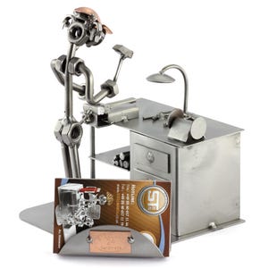 Figurine en métal "Serrurier Avec Porte-Cartes De Visite" - Idées Cadeaux fait main