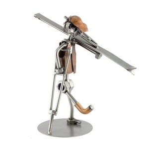 Figura de Metal &quot;Esquí-Mala Suerte&quot; - Idea de regalo hecho a mano