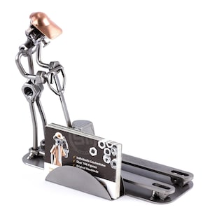 Figurine en métal "Chariot élévateur avec porte-cartes de visite" - Idées Cadeaux fait main
