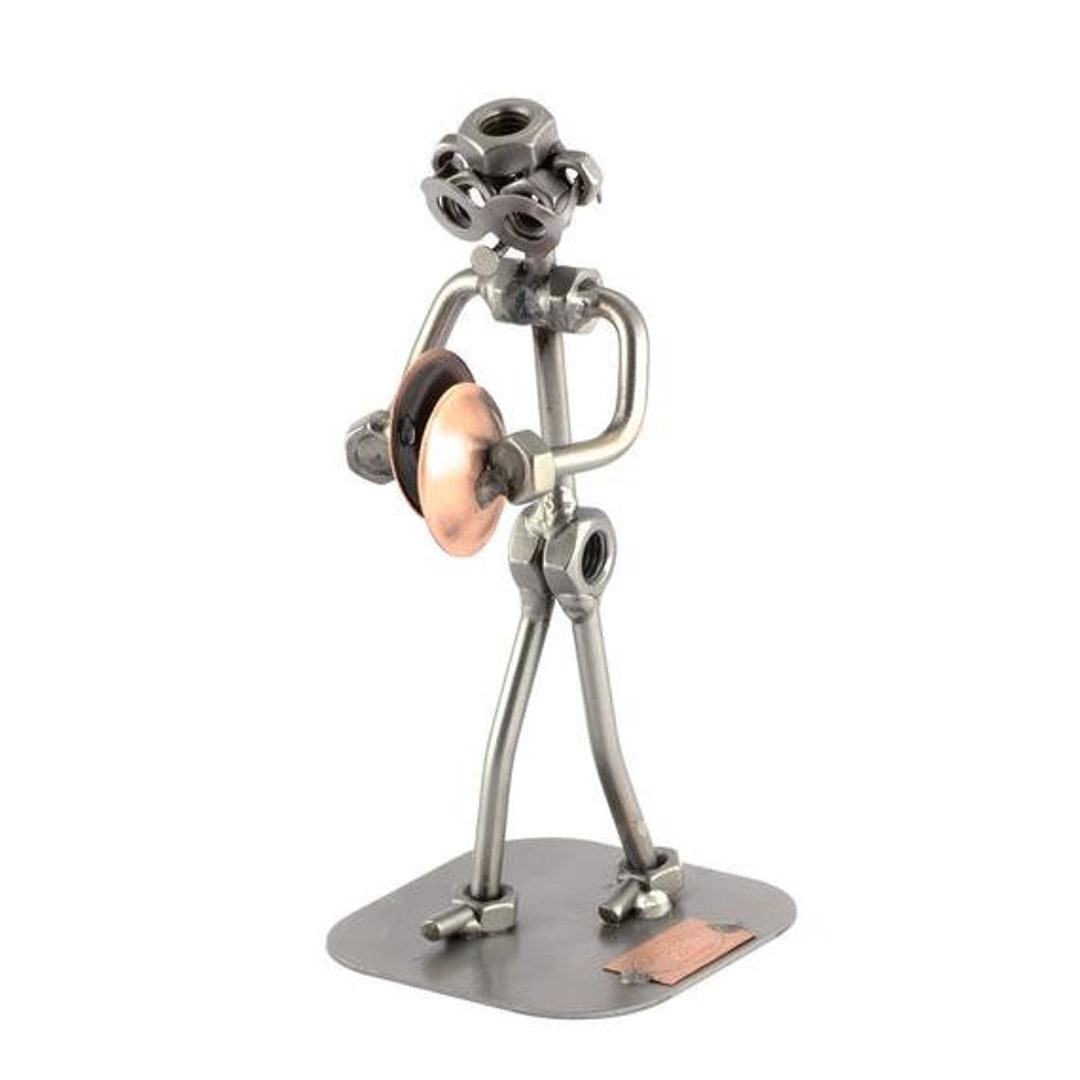Nuts and Bolts Sculpture cymbal Player Handmade Ornament Figurine Etsy