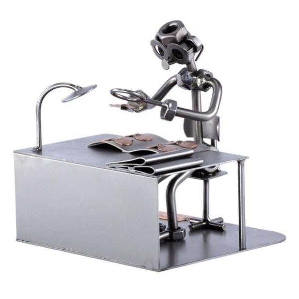 Schraubenmännchen Münzsammler - original Steelman24 Metallskulptur - das perfekte Geschenk