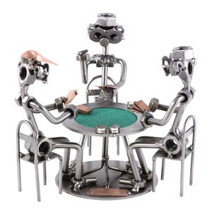 Figurine en métal "Joueur De Poker" - Idées Cadeaux fait main