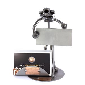 Figurine en métal "Badge Nominatif Avec Porte-Cartes De Visite" - Idées Cadeaux fait main