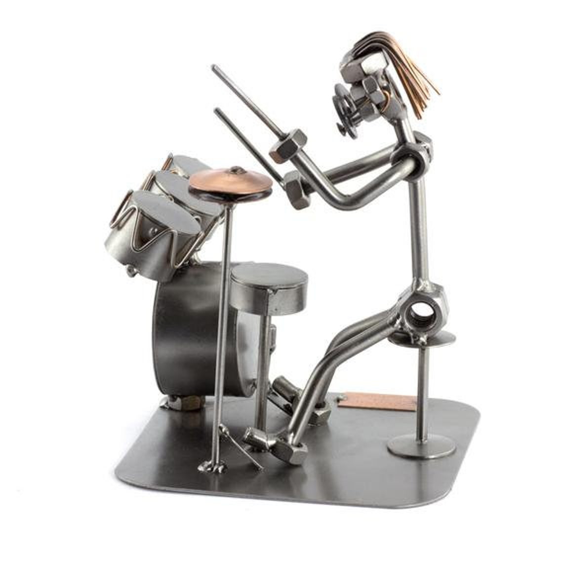 Nuts and Bolts Sculpture drummer Handmade Etsy