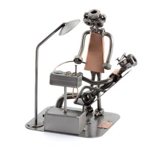 Nuts and bolts sculpture &quot;Dentist&quot; - Handmade ornament figurine