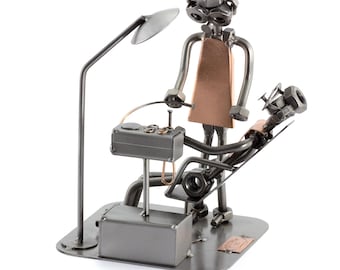 Screw Man Dentist - Original Steelman24 Metallskulptur - Den Perfekta Gåvan