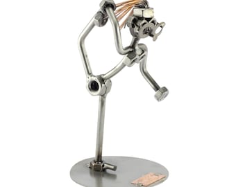 Nuts and bolts sculpture "Ballerina" - Handmade ornament figurine