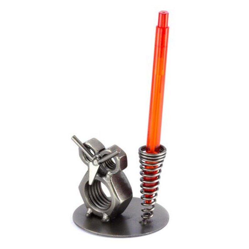 Nuts and Bolts Sculpture owl Pen Holder Handmade Etsy