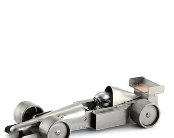Nuts and bolts sculpture "Formula One" - Handmade ornament figurine