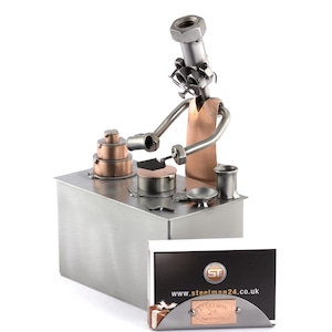 Figurine en métal "Pâtissier Avec Porte-Cartes De Visite" - Idées Cadeaux fait main