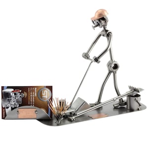 Figurine en métal "Jardinier Avec Porte-Cartes De Visite" - Idées Cadeaux fait main