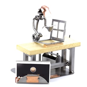 Figurine en métal "Fabricant De Fenêtres avec Porte-Cartes De Visite" - Idées Cadeaux fait main