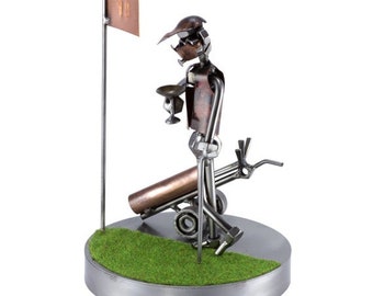 Figurine en métal "Golf Martini sur Pelouse" - Idées Cadeaux fait main