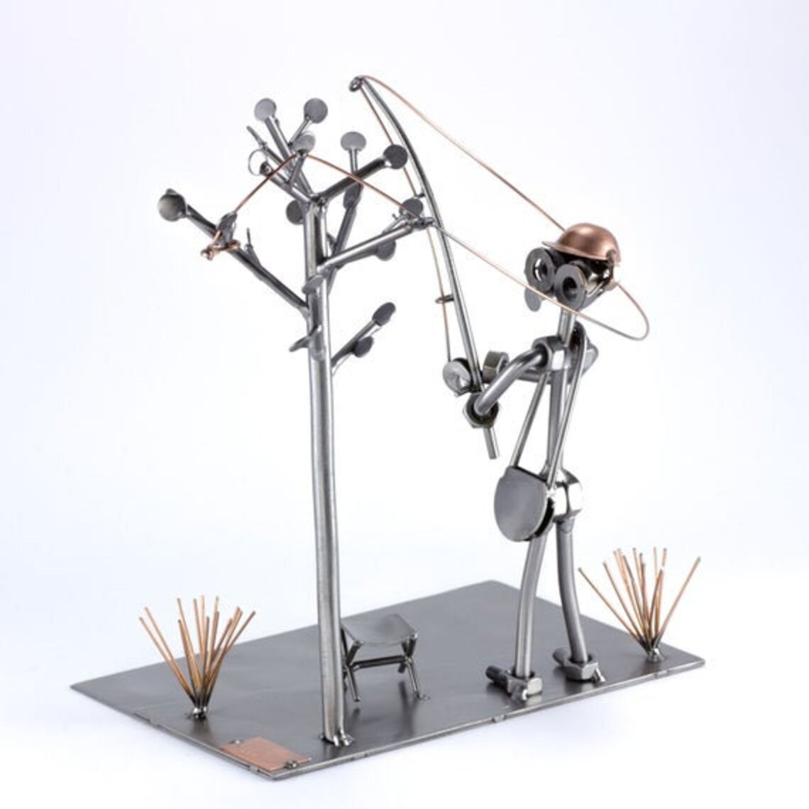 Nuts and Bolts Sculpture poor Fisherman Handmade Etsy