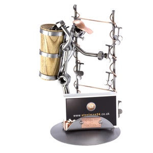 Figurine en métal "Viticulteur avec Porte-Cartes De Visite" - Idées Cadeaux fait main