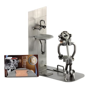 Figurine en métal "Carreleur Avec Porte-Cartes De Visite" - Idées Cadeaux fait main