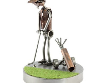 Figurine en métal "Putter De Golf Sur Le Vert" - Idées Cadeaux fait main