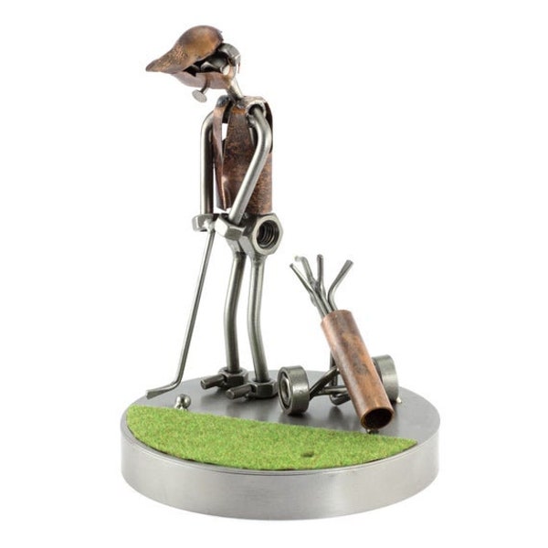 Figura in Metallo "Putter Da Golf Sul Green" - idea regalo fatta a mano