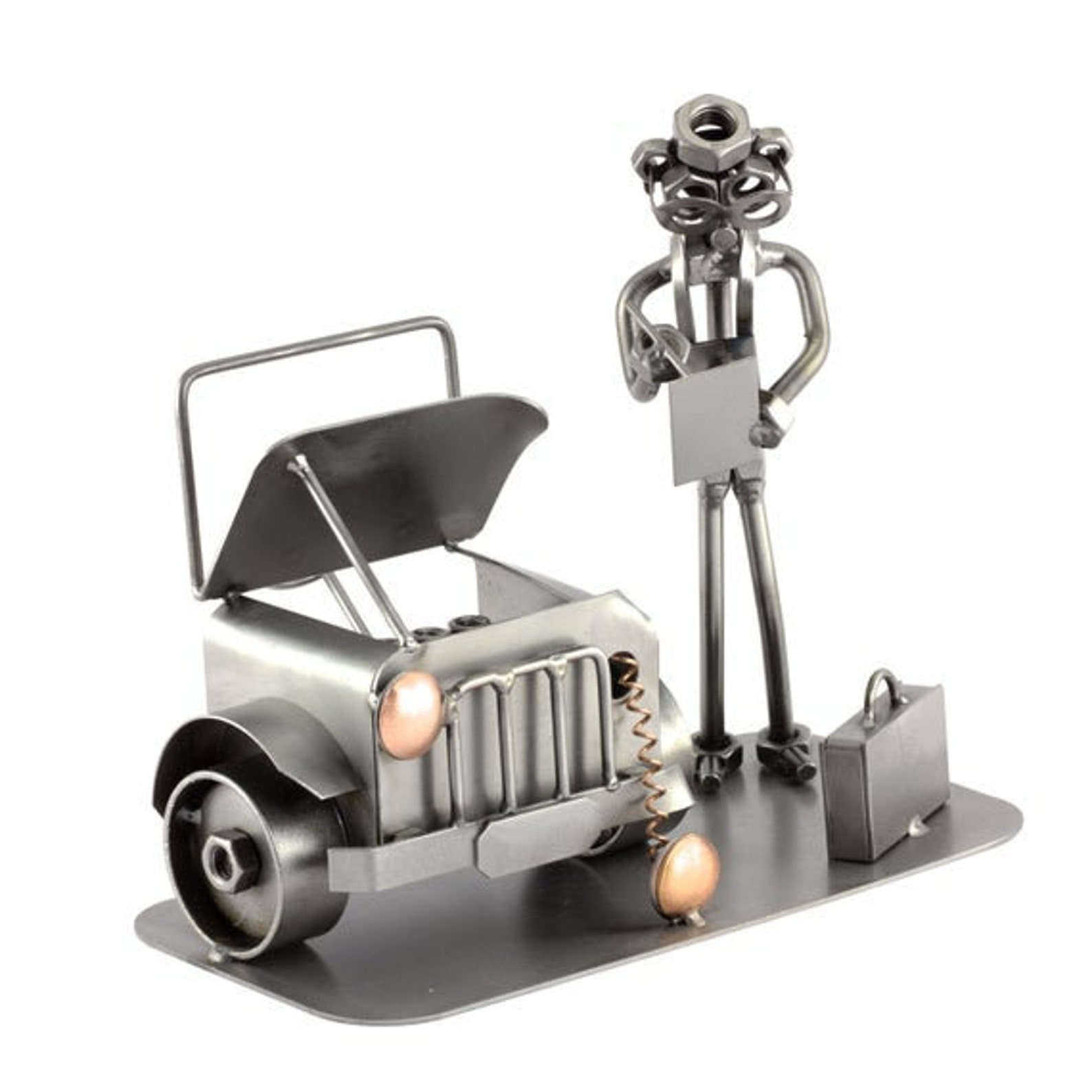 Nuts and Bolts Sculpture car Experts Handmade Etsy