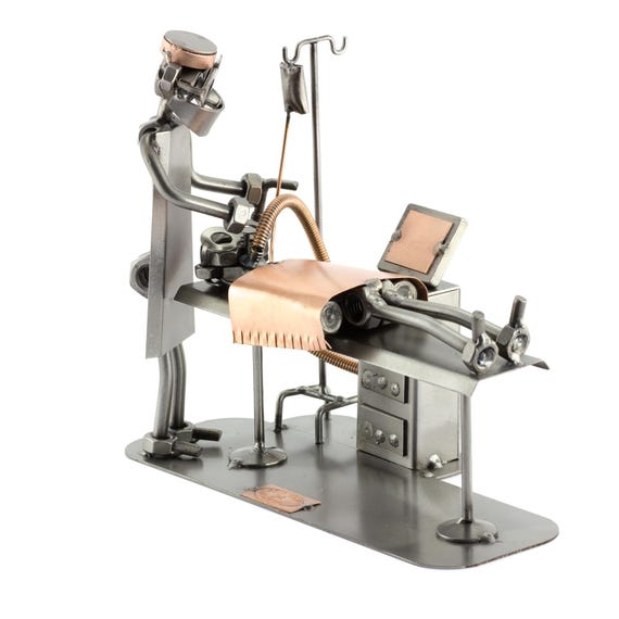 Schraubenmännchen Anästhesist - original Steelman24 Metallskulptur - das perfekte Geschenk