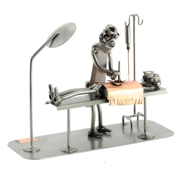 Schraubenmännchen OP-Tisch - original Steelman24 Metallskulptur - das perfekte Geschenk