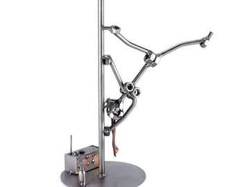 Figurine en métal "Pole Dance avec Radio" - Idées Cadeaux fait main