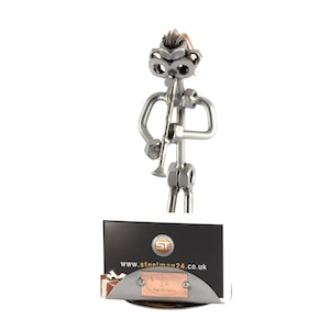 Figurine en métal "Klarinette Avec Porte-Cartes De Visite" - Idées Cadeaux fait main