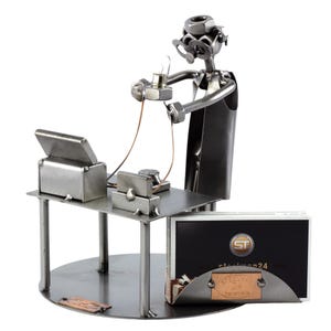 Figurine en métal "Physicien avec Porte-Cartes De Visite" - Idées Cadeaux fait main