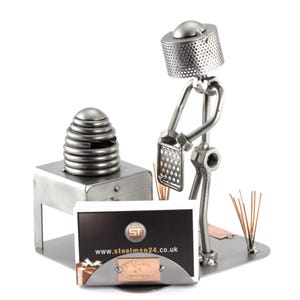 Figurine en métal "Apiculteur Avec Porte-Cartes De Visite" - Idées Cadeaux fait main