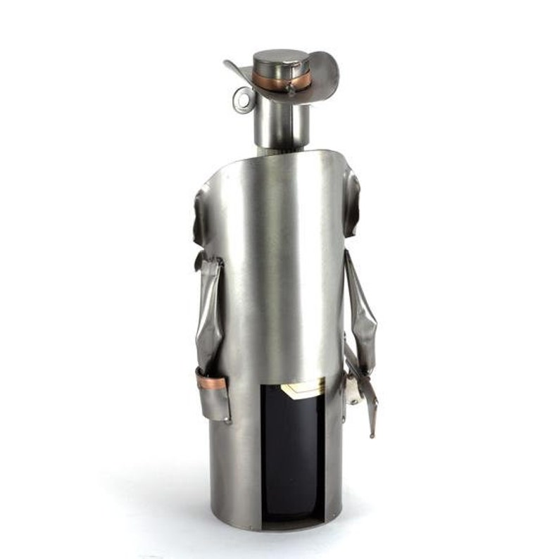 Nuts and Bolts Sculpture wine Bottle Holder Al Etsy