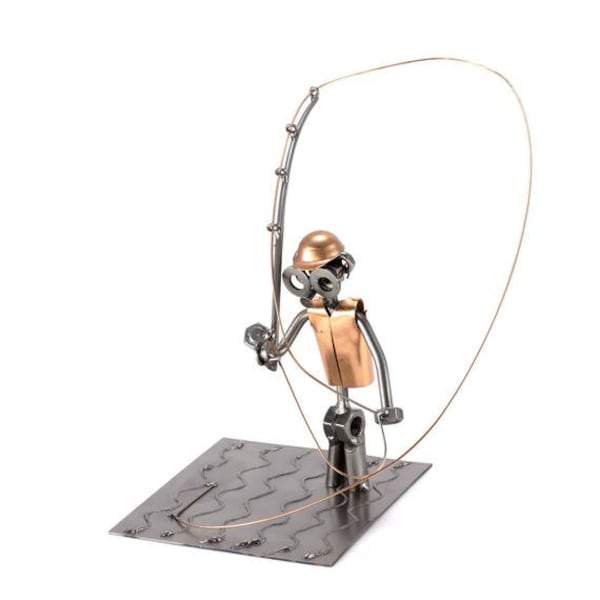 Nuts and Bolts Fishing Sculpture Etsy